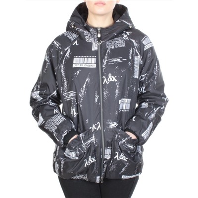 ZW-2183-1C BLACK Куртка демисезонная женская BLACK LEOPARD (100 гр.синтепона)