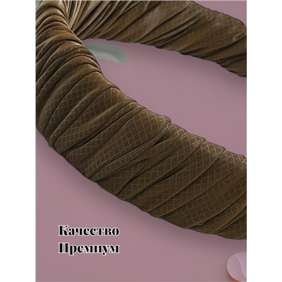 Ободок для волос текстильная кожа ОБ33 6 штук