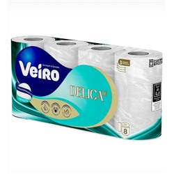 Туалетная бумага Veiro Home Professional Т319 3х слойная 8 рулонов