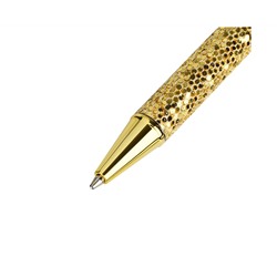 Ручка шариковая автоматическая MESHU "Gold shimmer" синяя, 1,0мм