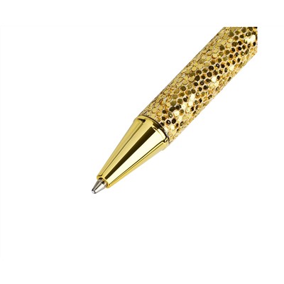 Ручка шариковая автоматическая MESHU "Gold shimmer" синяя, 1,0мм