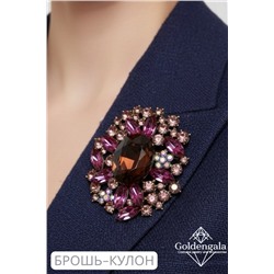 Брошь-кулон крупная с кристаллами БР4 модель БРО/15