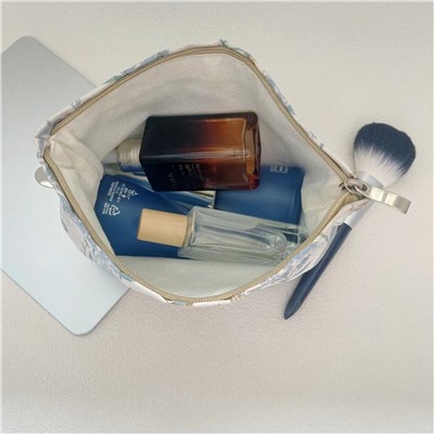 Brand handheld capacious cosmetic bag, travel bag, storage system, small clutch bag, liner, high-end