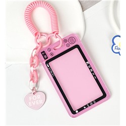 Футляр для карт с брелком "Camera", pink