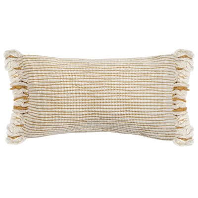 Чехол на подушку горчичного цвета Clouds из коллекции Ethnic, 35х60 см