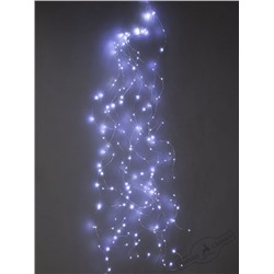 Электрогирлянда "Хвост кометы" 500 синих мини-LED огней, серебряный провод, 10 нитей, с адаптером DC5V-1A, 5 м