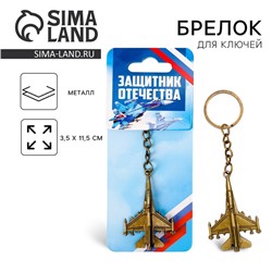 Брелок для ключей металлический «Защитник Отечества», 11.5×3.5 см