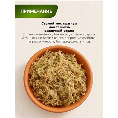Мох сфагнум для террариумов "Рецепты дедушки Никиты" 3 л