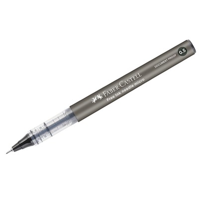 Ручка-роллер Faber-Castell "Free Ink Needle" черная, 0,5мм, одноразовая