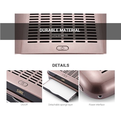SML Пылесос для маникюра / C1 Deep pink, 68 Вт, темно-розовый