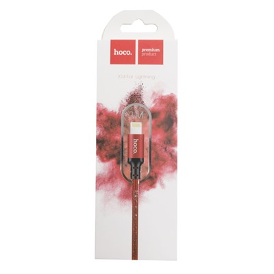 USB-кабель hoco X14 Lightning 1 метр красный