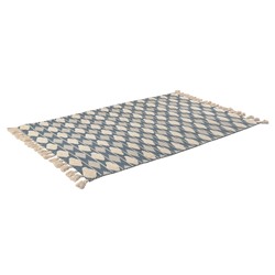 Ковер из хлопка синего цвета Argyle из коллекции Ethnic, 160х230 см