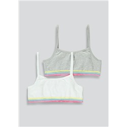 Girls 2 Pack Stripe Crop Tops (6-13yrs)