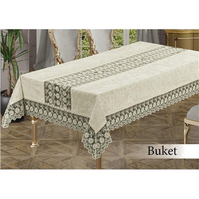 Скатерть 160x220 см. BUKET EKRU - Maison Royale