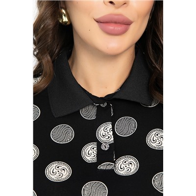 Поло Тренди (черное/круги) Б14092-10М