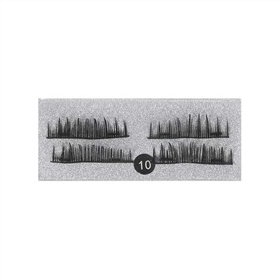 Nail Art Магнитные накладные ресницы №10, 4 шт, 7-13 х 35 мм