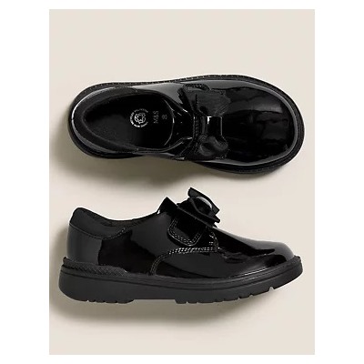Kids' Leather Freshfeet™ Bow School Shoes (8 Small - 1 Large)
