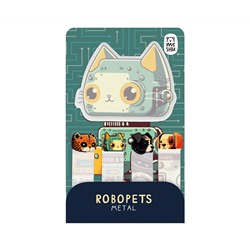 Флажки-закладки и самоклеящиеся блоки в наборе MESHU "Robopets metal", 20л., европодвес