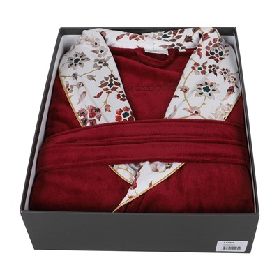 Халат Велюровый Женский (L) Aysima Bordo Bayan Bornoz Large - EcoCotton