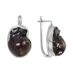 Серьги 'Барокко' с жемчугом ИАСК30510-20ЖЧN9