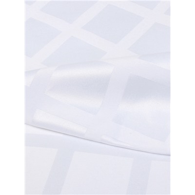 Скатерть "Этель" Geometry овал 150*220 +/-3см, цв.белый, пл. 192 г/м2, хл с ВГМО
