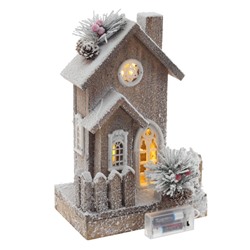 GAEM Изделие декоративное "Домик" c подсветкой (2хАА, н/п), L20 W15 H31 см