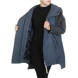 MW238 BLUE Пальто женское зимнее (холлофайбер)