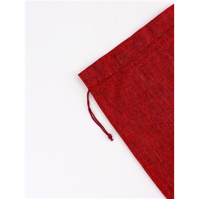 Холщовый мешочек для украшений, подарков и трав, текстиль «Эко», красный, 20×28 ±2 см
