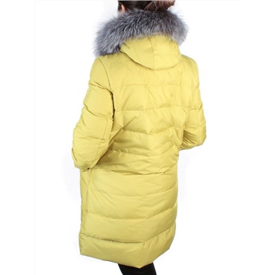 91577 YELLOW Пальто зимнее женское (200 гр. холлофайбера)