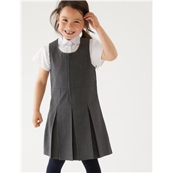 Girls' Plus Fit Pleated School Pinafore (2-12 Yrs)