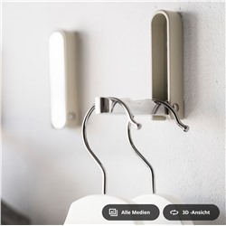 KLYKET Haken, klappbar, Aluminium/beige