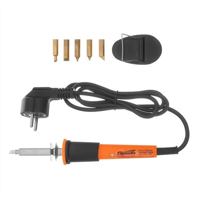 Набор для выжигания, 7 предметов: паяльник 30 Вт, подставка, жала сменные Sparta