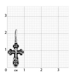 Крест из серебра литье частичное чернение
