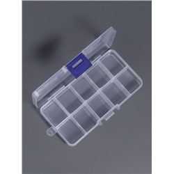 Органайзер для хранения мелочей, с подвесом, 10 ячеек, 13×7×2.2 см, прозрачный