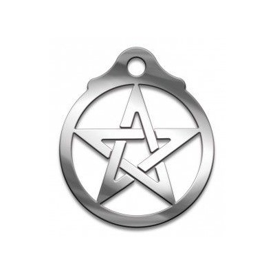 Амулет "Белая пентаграмма", (медсталь)