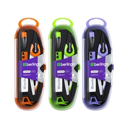 Готовальня Berlingo "Optimum", 5 предметов, циркуль 135мм, пластиковый футляр