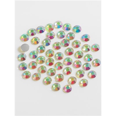 Стразы «Усечённый конус», с голографией, стеклянные, d=1.8 мм, 100 шт., цвет серебряный