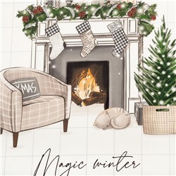 Набор новогодний подарочный "Этель" Magic winter, фартук, полотенце, прихватка