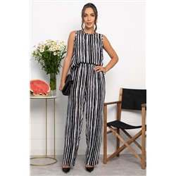 Брюки Роклетт (черно-белые) Б13955-10М