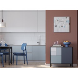 Стул Saga, рогожка, сине-зеленый