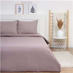Комплект постельного белья LoveLife евро Brown line 200*217 см, 230*240 см, 50*70 см -2 шт, страйп-сатин, 100%п/э