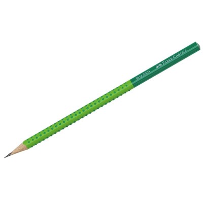 Карандаш ч/г Faber-Castell "Grip 2001 Two Tone", B, трехгран., заточен., светл. зеленый
