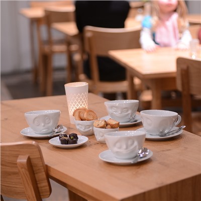 Чайная пара Grinning, 200 мл, белая