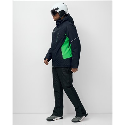 Горнолыжный костюм мужской зимний зеленого цвета 07715Z