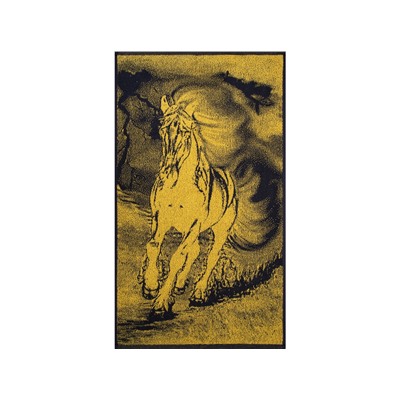 Полотенце махровое 6с103.412ж1 Огненная лошадь(т.желтый) 50х90см