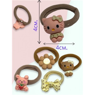 Резинки детские для волос Ассорти 5 пар 10 шт РД 2