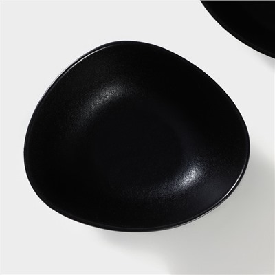 Салатник Magistro Carbon, 15.5×13.5 см, фарфор, чёрный