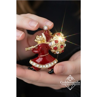 Брошь новогодняя "дед мороз" БР4 модель БРО/21