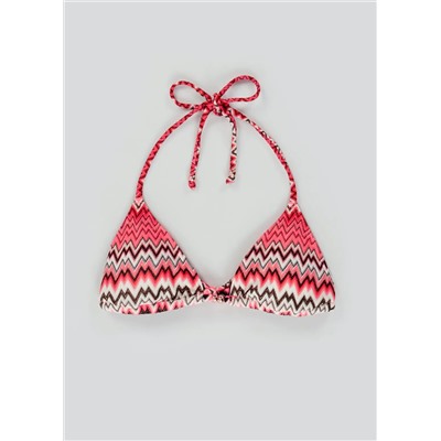 Zig Zag Lace Triangle Bikini Top