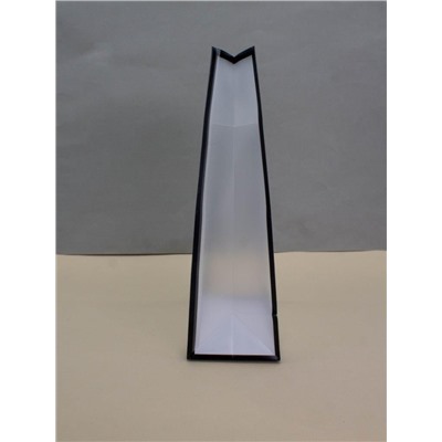 Пакет подарочный (M) "Frame transparent", black (26*18*8)